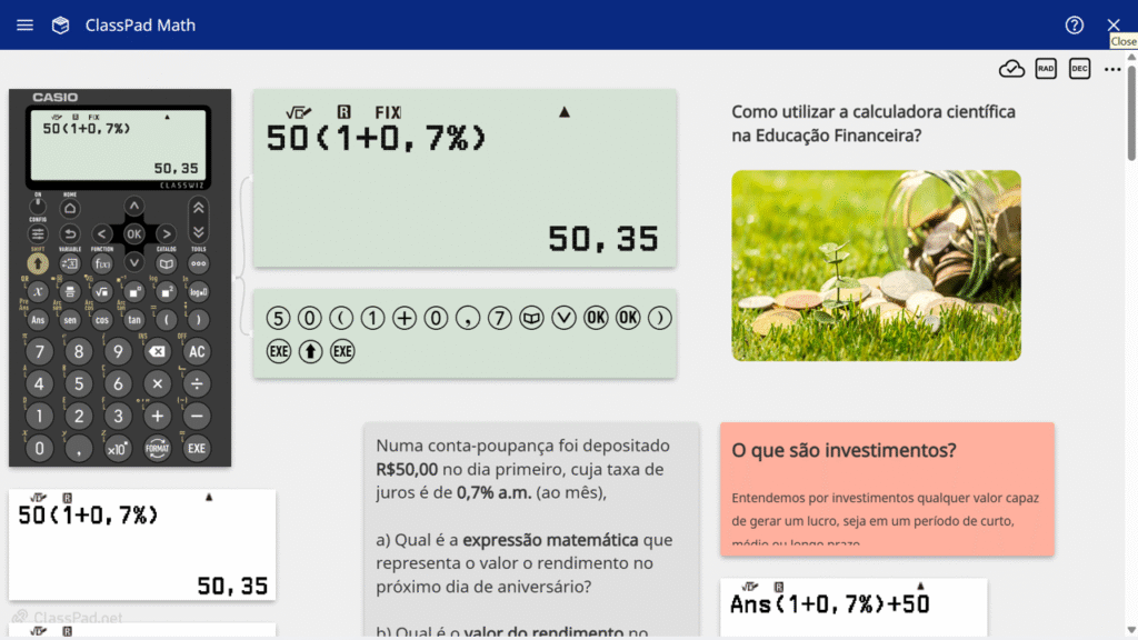 Ferramentas digitais para professores de Matemática: como escolher e usar 2 ClassPad.net