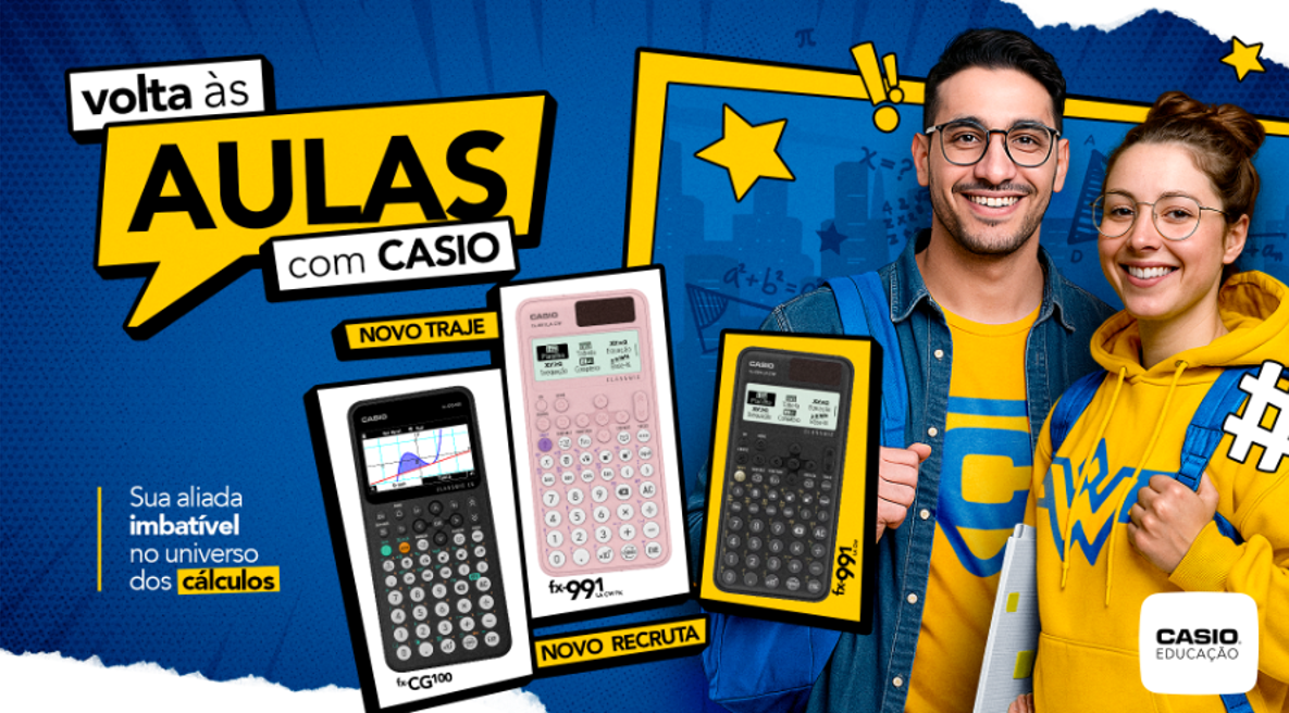 Banner Volta às Aulas Com a CASIO #EUAPRENDOCOMCASIO
